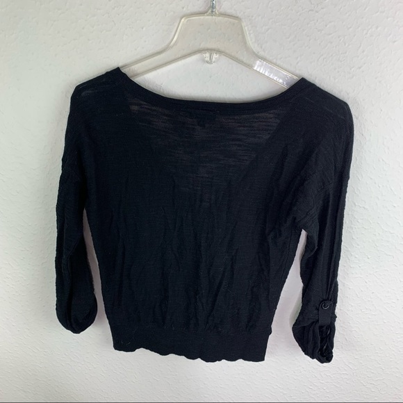 Express Black Deep V Cardigan F2 G16 - Picture 2 of 6